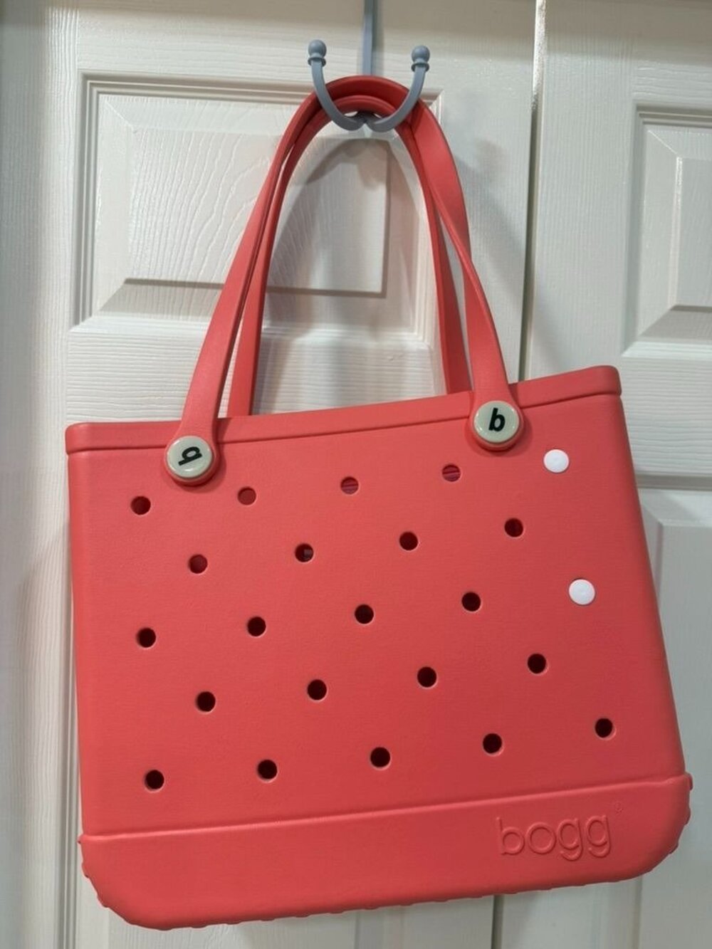 Original Bogg Bag EUC Large Tote In Capri Coral With Handles & Insert